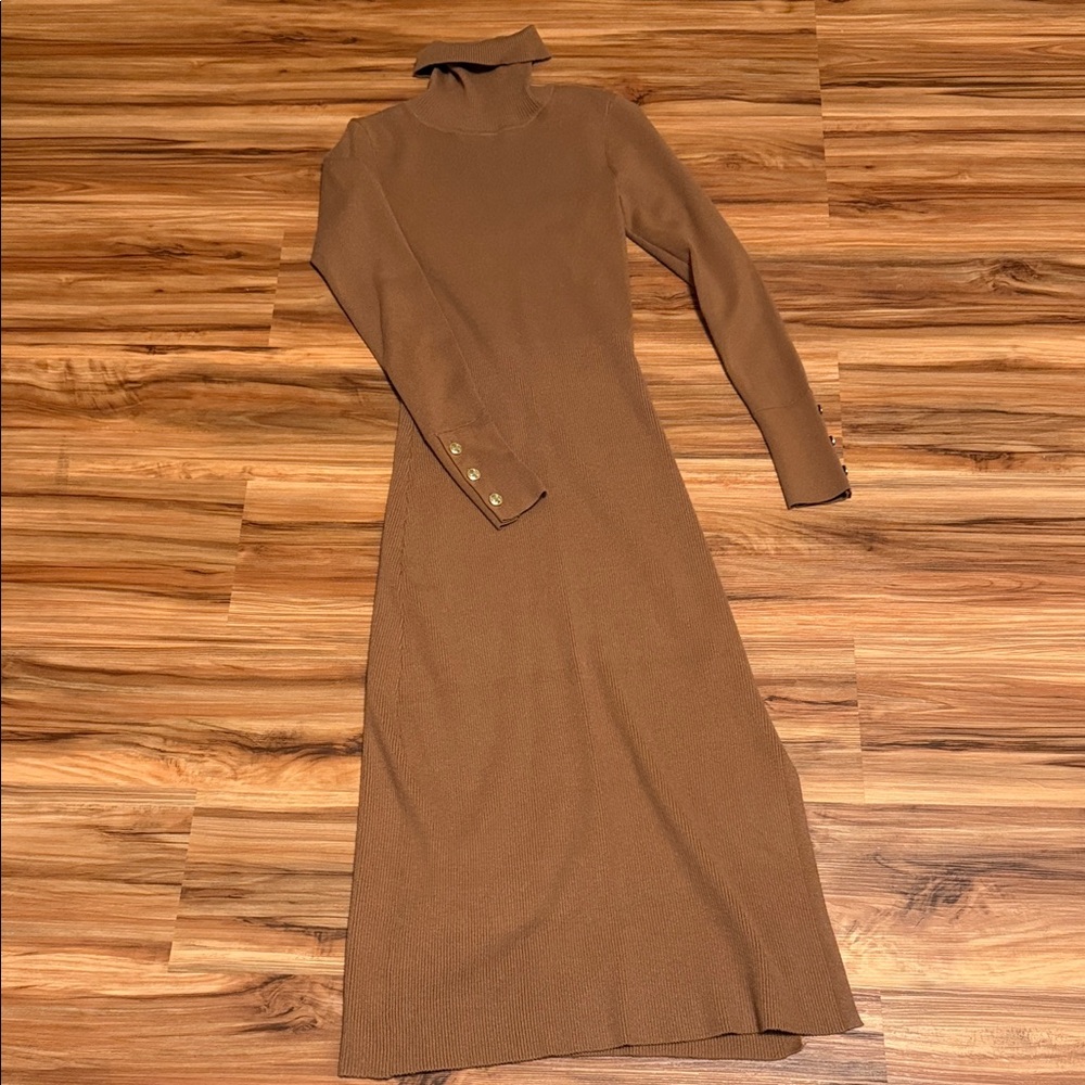 Elie Tahari Brown Long Sleeve Dress